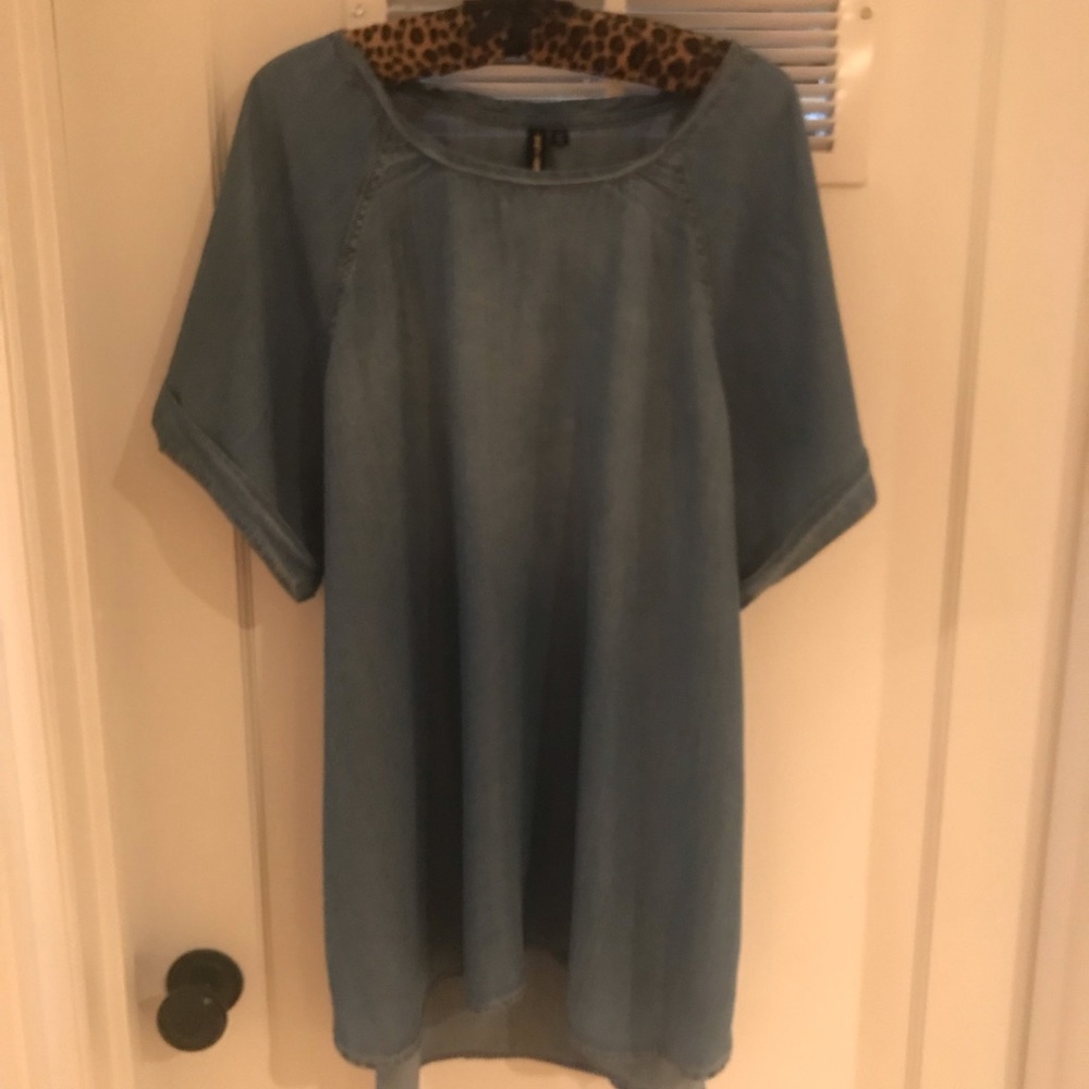 Want & Need denim tunic top